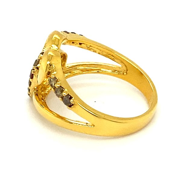 Diamonds 1.06ct Solid 14K Eternity Gold Ring - Picture 5 of 6
